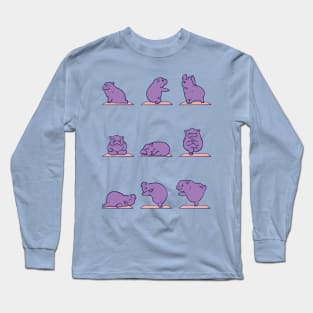 Baby Hippo Yoga Long Sleeve T-Shirt